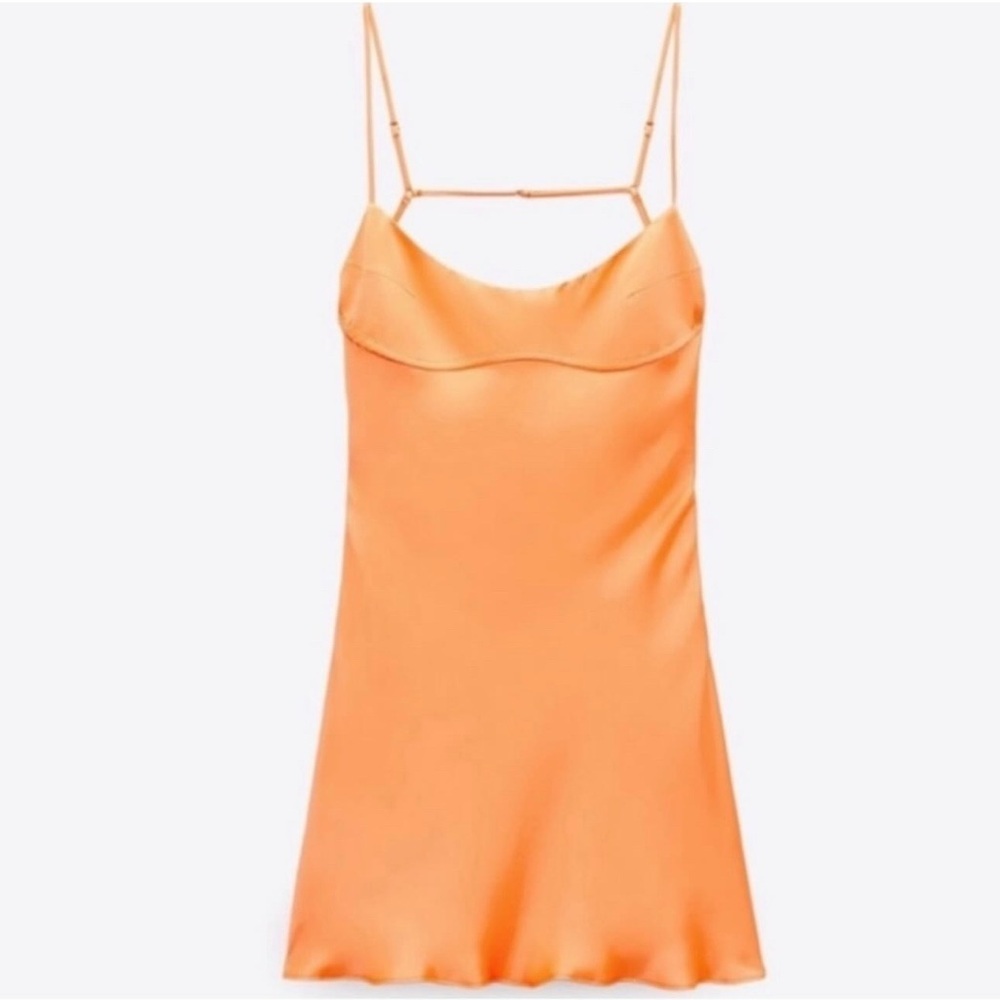 Sleek Orange Mini Dress